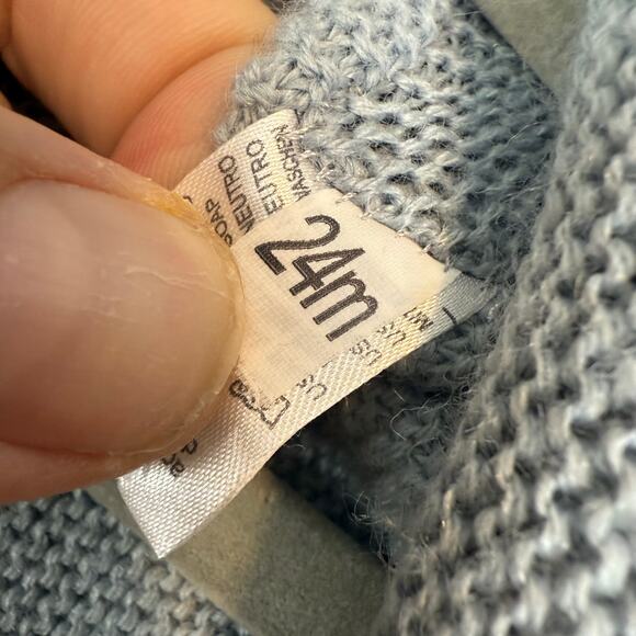 Mebi Baby Seed Stitch Knit Pram Suit Romper Hood One Piece Sweater 24 Months - Picture 9 of 12